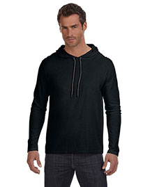 Anvil 987AN Men Ringspun Long-Sleeve Hooded T-Shirt