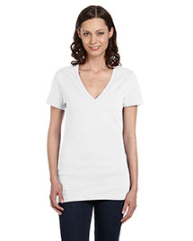 Bella B6035 Women Jersey Short-Sleeve Deep V-Neck T-Shirt