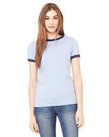 Bella B6050 Women Jersey Short-Sleeve Ringer T-Shirt