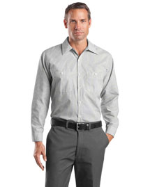 Cornerstone CS10 Men  Long Sleeve Striped Industrial Work Shirt