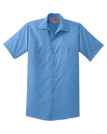 Cornerstone CS20 Men Short Sleeve Striped Industrial Work Shirt
