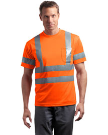 Cornerstone CS408 Men Ansi Class 3 Short Sleeve Snag Resistant Reflective T Shirt at bigntallapparel