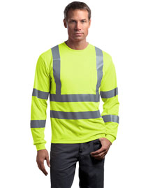 Cornerstone CS409 Men Ansi Class 3 Long Sleeve Snag Resistant Reflective T Shirt