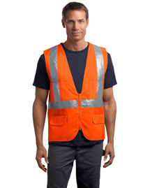Cornerstone CSV405 Men Ansi Class 2 Mesh Back Safety Vest