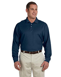 Devon & Jones D110 Men Pima Pique Long Sleeve Polo at bigntallapparel