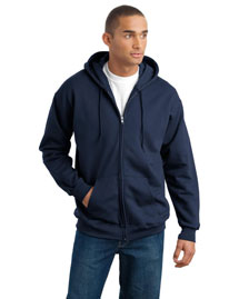 Hanes F283 Men Ultimate Cotton Full Zip Hooded Sweatshirt at bigntallapparel