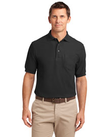 Port Authority K500P Men Silk Touch Pique Knit Polo Sport Shirt With Pocket