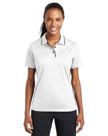 Sport-Tek L467 Women Dri-Mesh Polo With Tipped Collar And Piping
