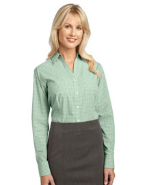 Port Authority L639 Women Plaid Pattern Easy Care Shirt at bigntallapparel