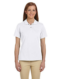 Harriton M200W Women 6 Oz. Ringspun Cotton Pique Short-Sleeve Polo