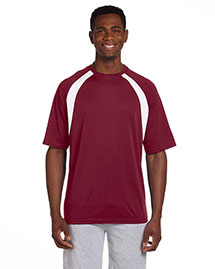 Harriton M322 Men 4.2 Oz. Athletic Sport Color Block T-Shirt at bigntallapparel