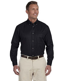 Harriton M500 Men Long Sleeve Twill Shirt With Stain-Release