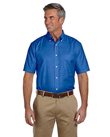 Harriton M600S Men Short Sleeve Oxford With Stain-Release