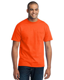 Port & Company PC55P Men 50/50 Cotton/Poly T-Shirt With Pocket at bigntallapparel