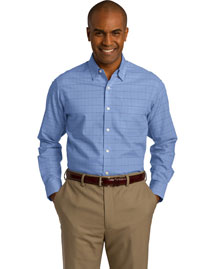 Red House RH70 Men Windowpane Plaid Noniron Shirt