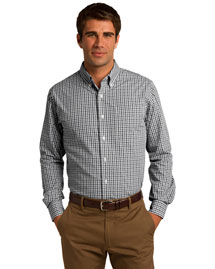 Port Authority S654 Men Long Sleeve Gingham Easy Care Shirt