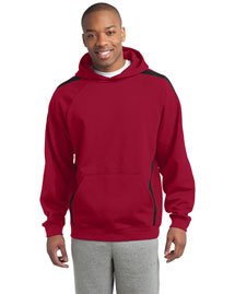 Sport-Tek TST265 Men Tall Sleeve Stripe Pullover Hooded Sweatshirt