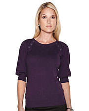 Tri-Mountain LB925 Women 100% Cotton + 70 D/L Nylon Knit Elbow Sleeve Sweater at bigntallapparel