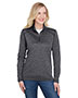 Ladies Tonal Space-Dye Quarter-Zip