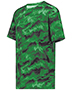 Dark Green Shockwave Print