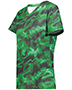 Dark Green Shockwave Print