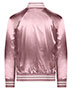 Satin Baseball Jacket Striped Trim