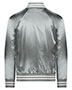 Satin Baseball Jacket/Striped Trim