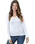 Ladies' USA Made Long-Sleeve Deep V-Neck T-Shirt