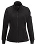 Womens Zip Front Fleece Jacket-Cotton/Spandex Blend