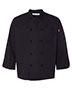 Black Knot Button Chef Coat