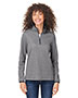 Ladies' Venture Heathered Stripe Quarter-Zip