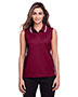 Ladies CrownLux Performance™ Plaited Tipped Sleeveless Polo