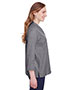 Ladies' Crown Collection® Stretch Pinpoint Chambray Three-Quarter Sleeve Blouse
