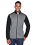 Mens Newbury Colorblock Mélange Fleece Full-Zip