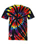 Rainbow Cut-Spiral Tie-Dyed T-Shirt