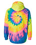 Multi-Color Spiral Hooded Tie-Dyed Sweatshirt