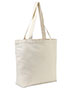 Aware™ Recycled Cotton Shopper Tote Bag With Interior Zip Pocket