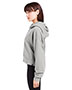 Ladies' Vintage Oversized Cropped Hooded Sweatshirt