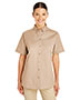 Ladies' Foundation Cotton Short-Sleeve Twill Shirt with Teflon™