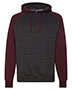 Charcoal Heather/ Burgundy Heather