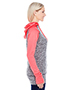 J America JA8618  Ladies Colorblock Cosmic Hooded Sweatshirt