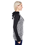 J America JA8618  Ladies Colorblock Cosmic Hooded Sweatshirt