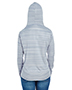 J America JA8662  Ladies Odyssey Striped Poly Fleece Lapover Hood