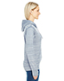 J America JA8662  Ladies Odyssey Striped Poly Fleece Lapover Hood