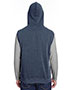Adult Triblend Fleece Sleeveless Hooded Sweatshirt
