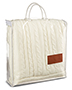 Leeman LG317  Cable Knit Sherpa Throw