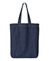 Cotton Denim Gusseted Tote Bag