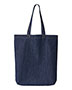 Cotton Denim Gusseted Tote Bag