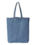 Cotton Denim Gusseted Tote Bag