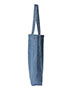 Cotton Denim Gusseted Tote Bag